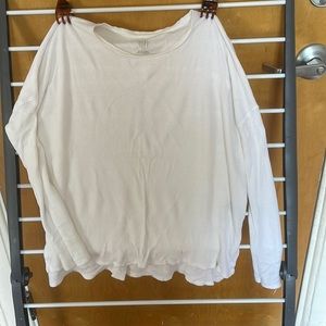 Aerie Long sleeve shirt, white. “REAL SOFT”